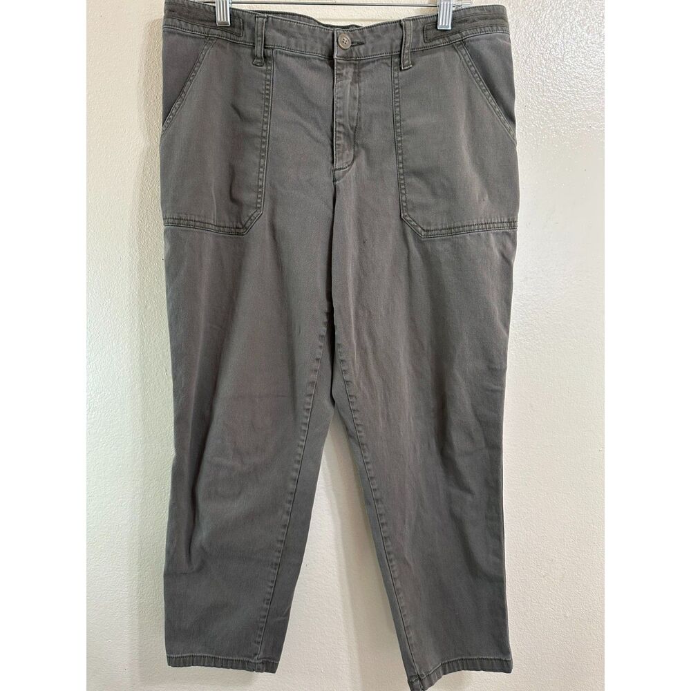Jones New York Women's The Chino Pants Khaki Green Size L Small Flaw